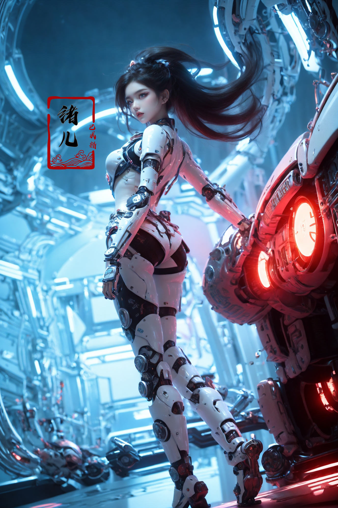 606247209521969784-1649366234-(masterpiece,top quality,best quality,official art,beautiful and aesthetic_1.2), (full body_1.0), robotic gid， Dynamic Angle, Pe.jpg